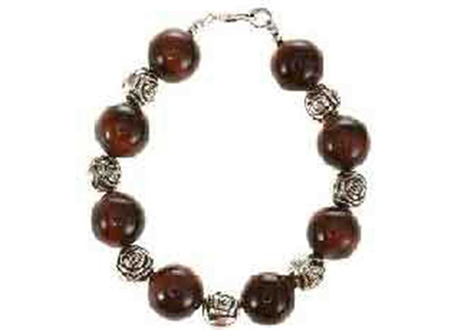 Silver Plated Womens Beaded Bracelet